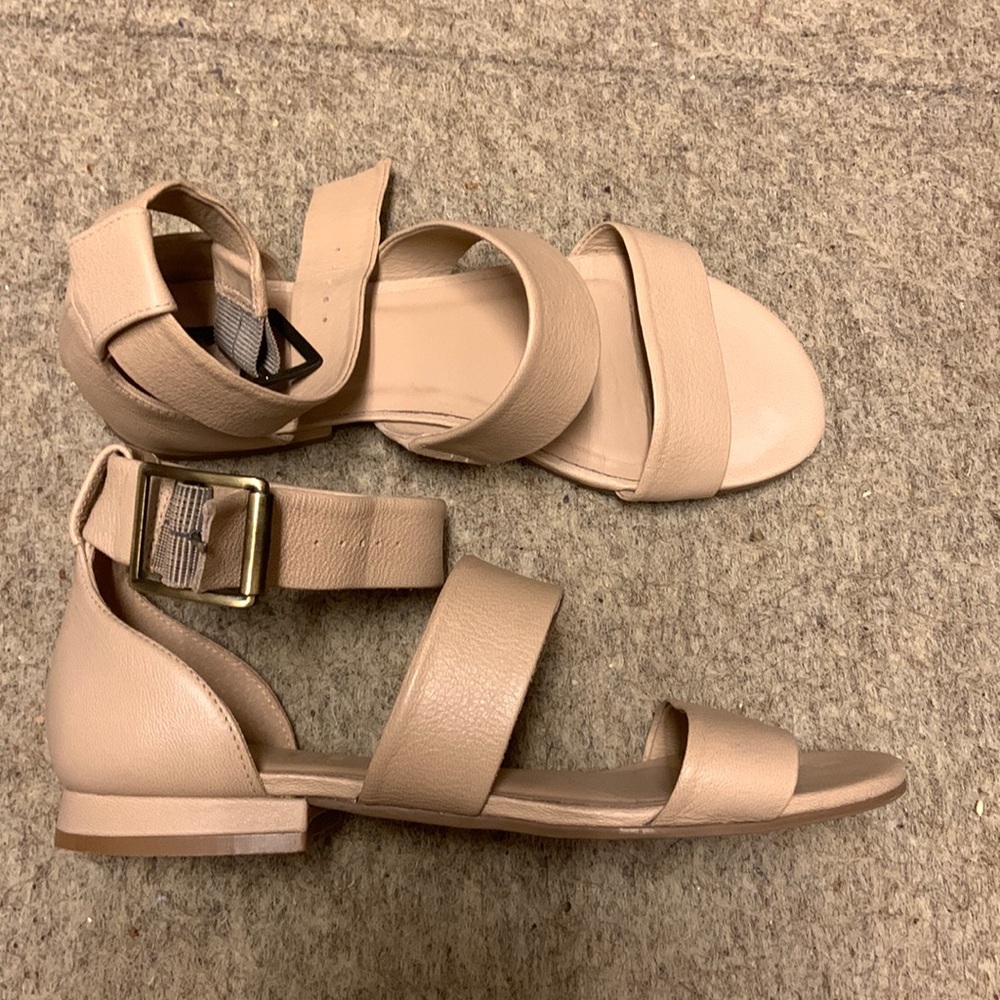 Able Double Strap Croc Pattern Leather Sandal “Ca… - image 1